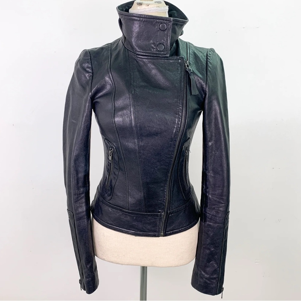Aritzia Mackage Kenya Black Leather Jacket
